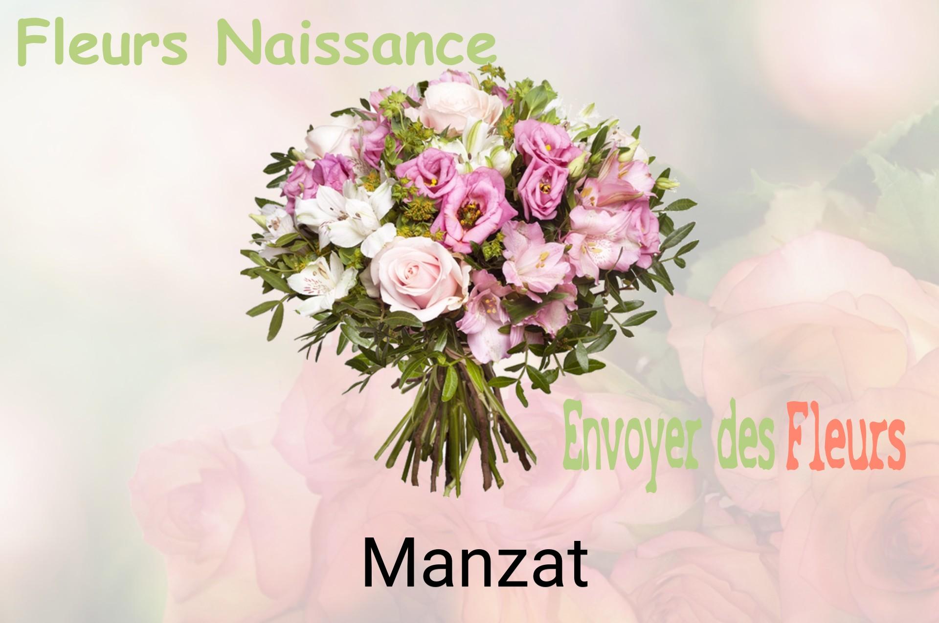 Bouquet de fleurs de naissance livré à Manzat